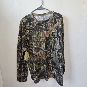 NWT Mossy Oak Men's Scent Control Long Sleeve Camo Shirt Sz Large Hunting T0407